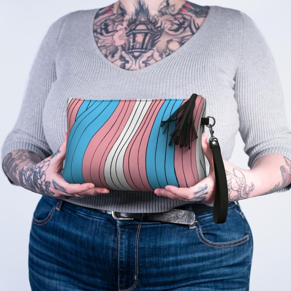Trans Pride Striped Clutch